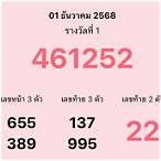 หวยมาตัวคร่าล้านเปอร์เซ็นต์